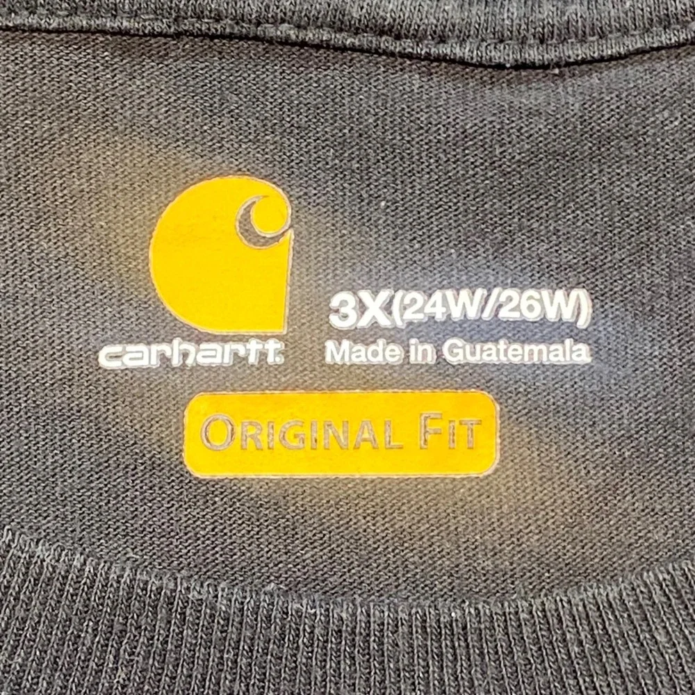 Carhartt‎ Pocket TShirt Sz 3X Womens Black Workwear Streetwear Long Sleeve Tee